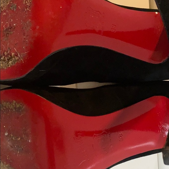 CHRISTIAN LOUBOUTIN Black Suede Hidden Platform - Picture 3 of 5